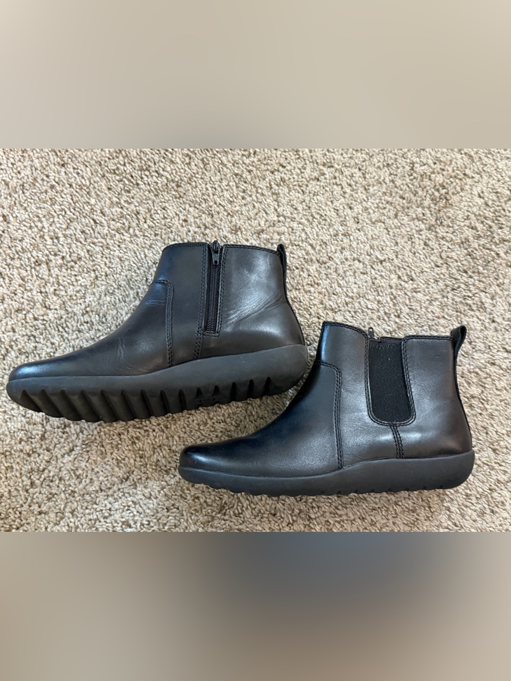 Clarks Black Leather Ankle Bootie